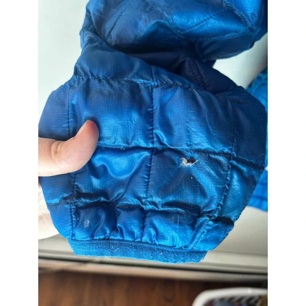 The North Face Mens ThermoBall Full Zip Puffer‎ Jacket Blue Quilted Medium